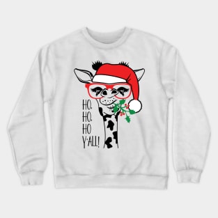 Fun Santa Giraffe Crewneck Sweatshirt